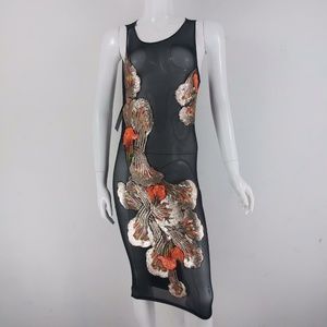 NWT Decordon Sheer cocktail dress - medium